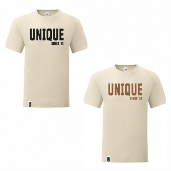 Unique Fitness Unisex Teeshirt - Black or Tan Brown Print Options